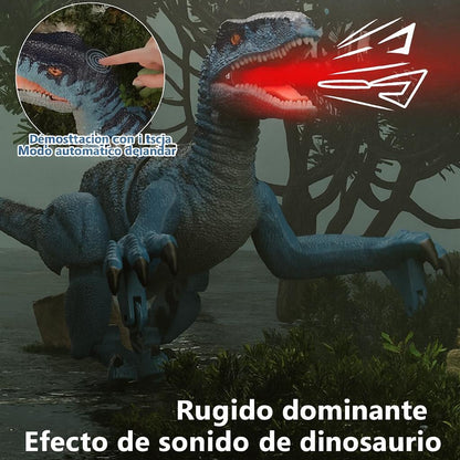 Dinosaurio Teledirigido para Niños – Movimiento Realista, Sonidos y Luz LED